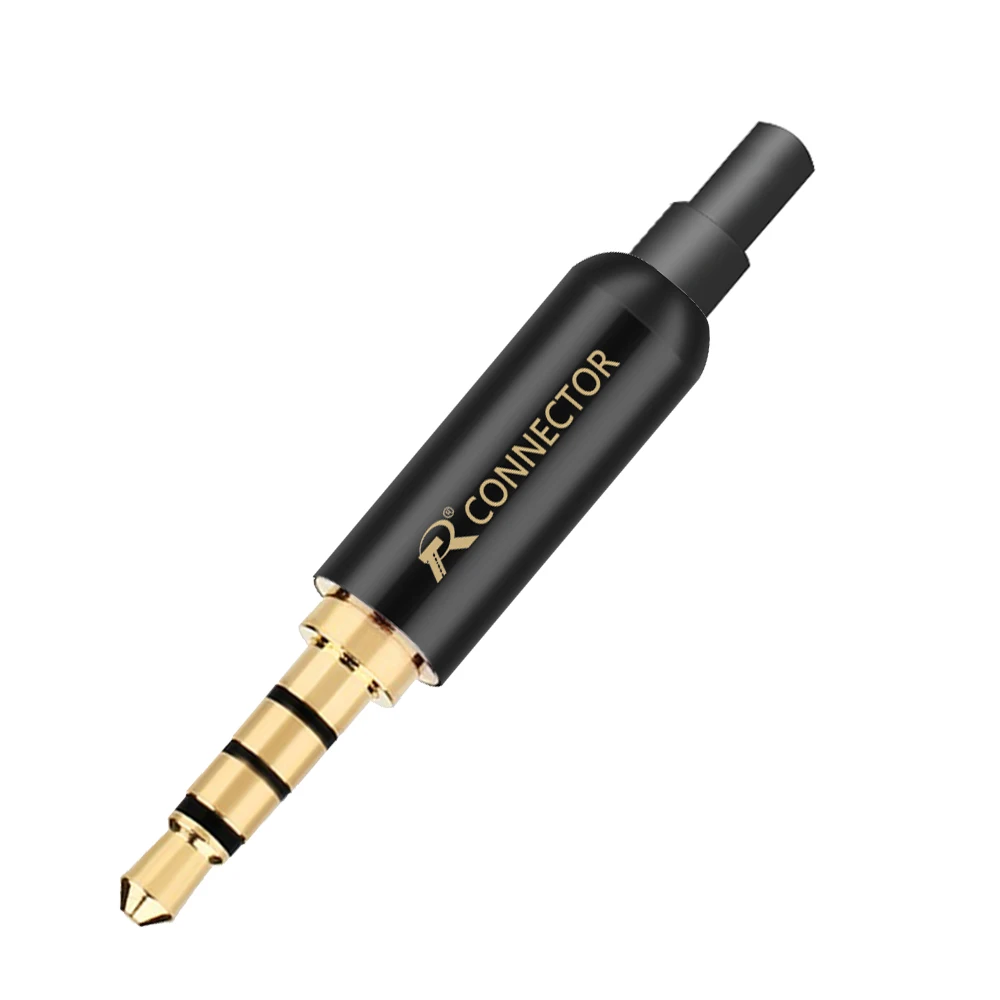 Роскошный качественный аудиоразъем 3 5 мм штекер для наушников + черный хвост
