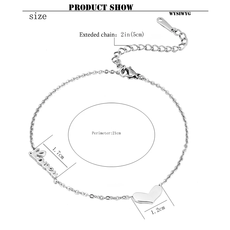 Браслет на ногу женский в форме сердца ножная цепочка с трубкой модное летнее