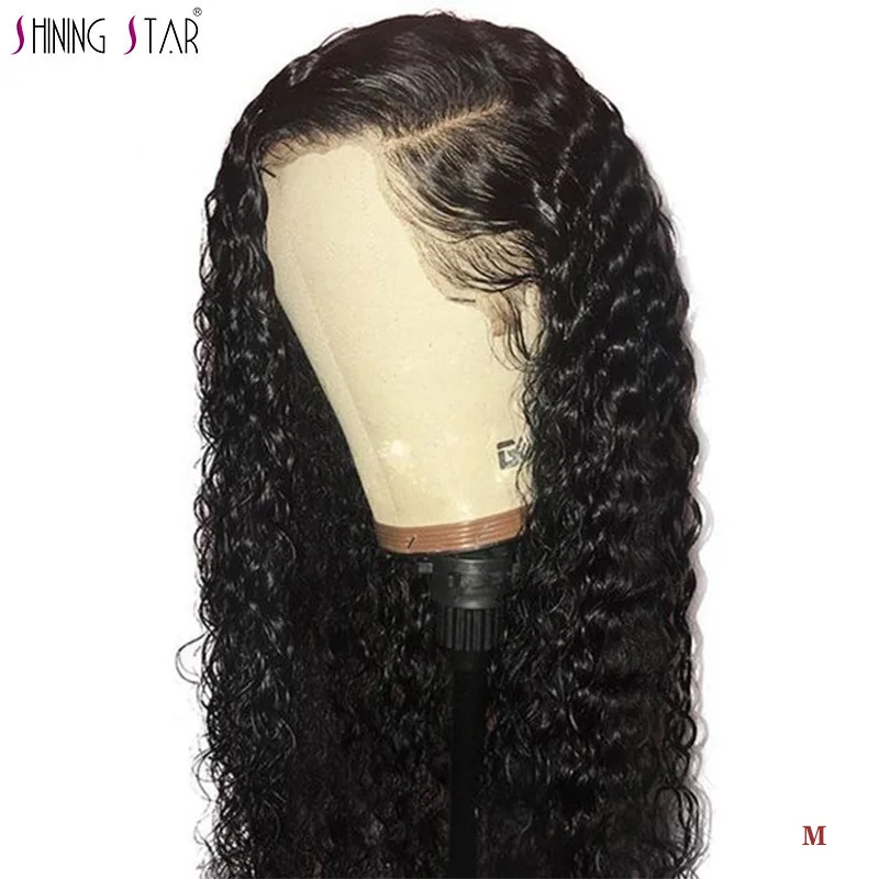 Монгольские кудрявые человеческие волосы парики 13*4 длинные кружевные передние