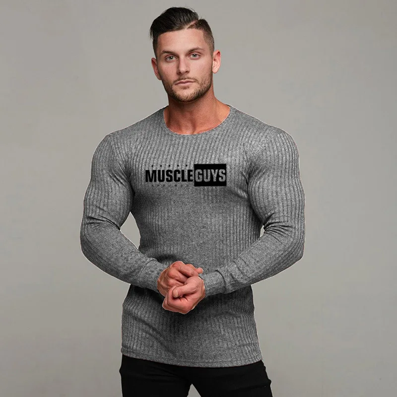 Рубашка для бега мужская спортивная футболка бодибилдинга Спортивная рубашка