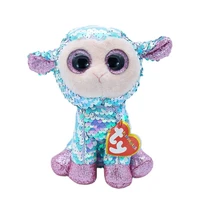 new ty flippables big eyes reversible sequin blue purple sheep collection dolls 6 15 cm sparkling soft kid toys christmas gift