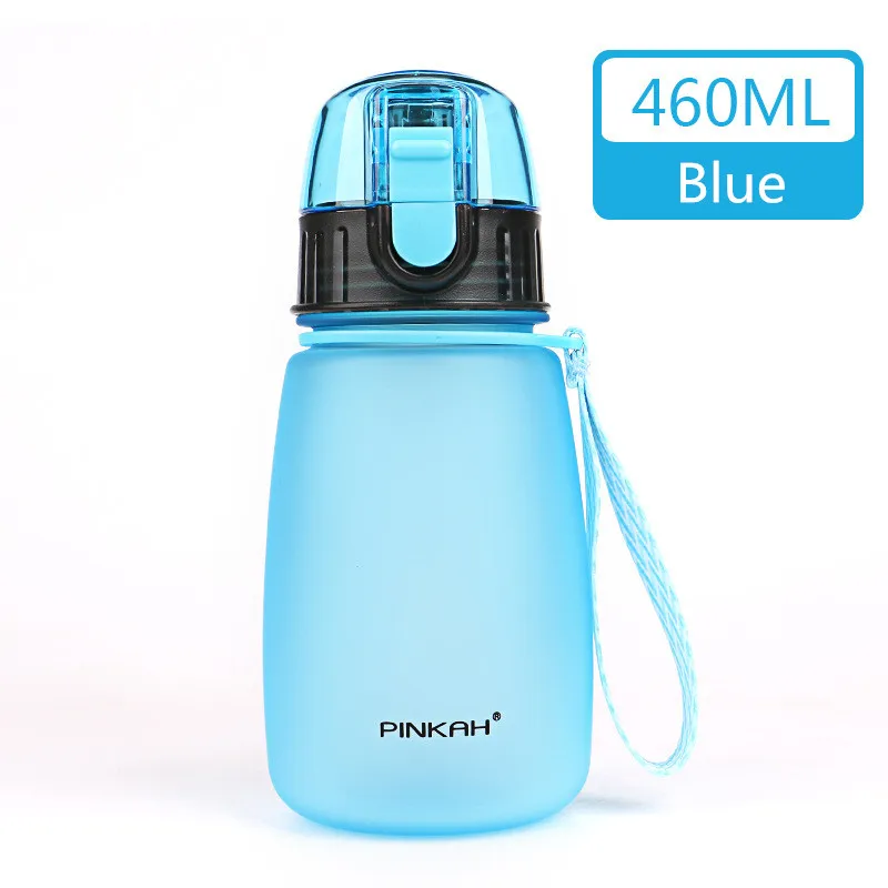 Sblue 390/460 мл в мультипликационном стиле с человеком-пауком Капитан Америка Для детей Бутылочки для молока с трубочкой чашки воды - Цвет: Sblue