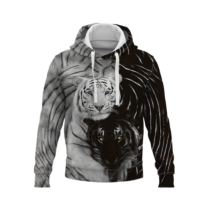 

Fashion 3D Printing Men's Animal Tiger Hoodie Sweatshirt Unisex Streetwear Pullover Casual Jacket Sportswear