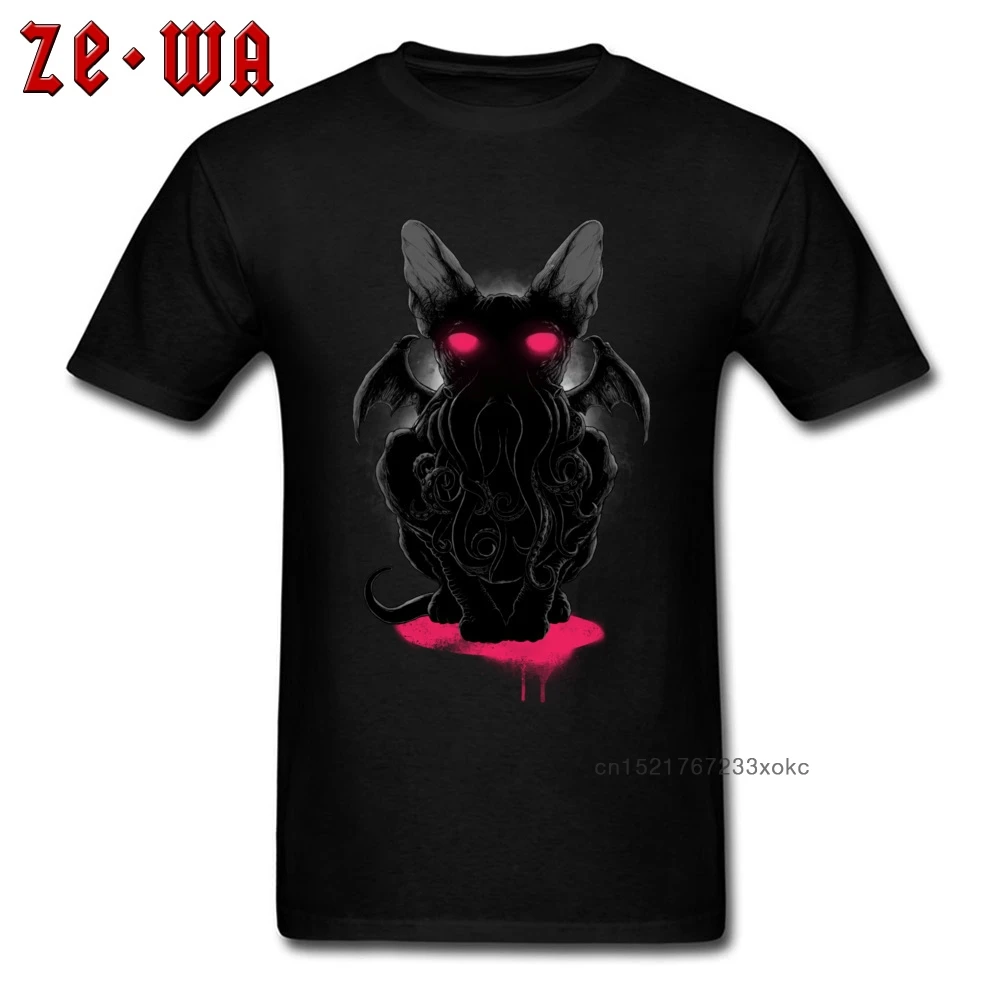 Уникальная футболка Cat Chulhu Топы И Футболки Sphynx лето/осень 2018 Мужская хлопковая с
