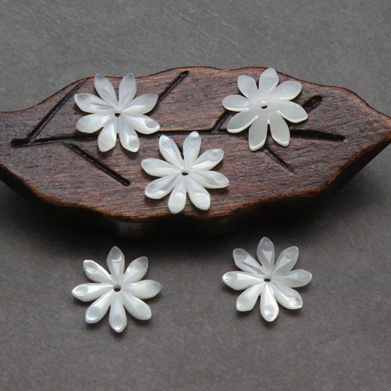 5 шт./пакет бусины из натуральной ракушки белые бабочки снежинки изготовление