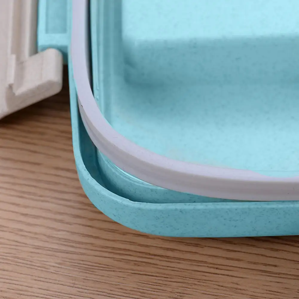 

Microwave Lunch Wheat Straw Food Storage Container Kids Portable Durable Box Hot Home Office Supplies