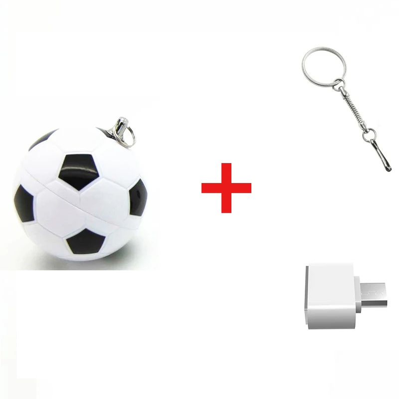 free micro adapter Футбольная мини USB карта памяти usb 3,0 водонепроницаемый usb флеш-накопитель 128 ГБ флеш-накопитель 64 ГБ 16 ГБ 8 ГБ 4 ГБ флеш-накопитель 32 ГБ u-диск - Цвет: free micro adapter