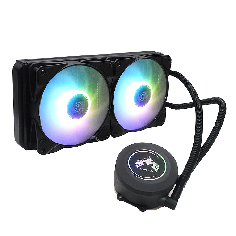 360 RGB AIO CPU охладитель жидкости PWM вентилятор медный насос головка плотные