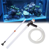 aquarium fish tank vacuum gravel water filter clean siphon filter cleaner with glass wiper