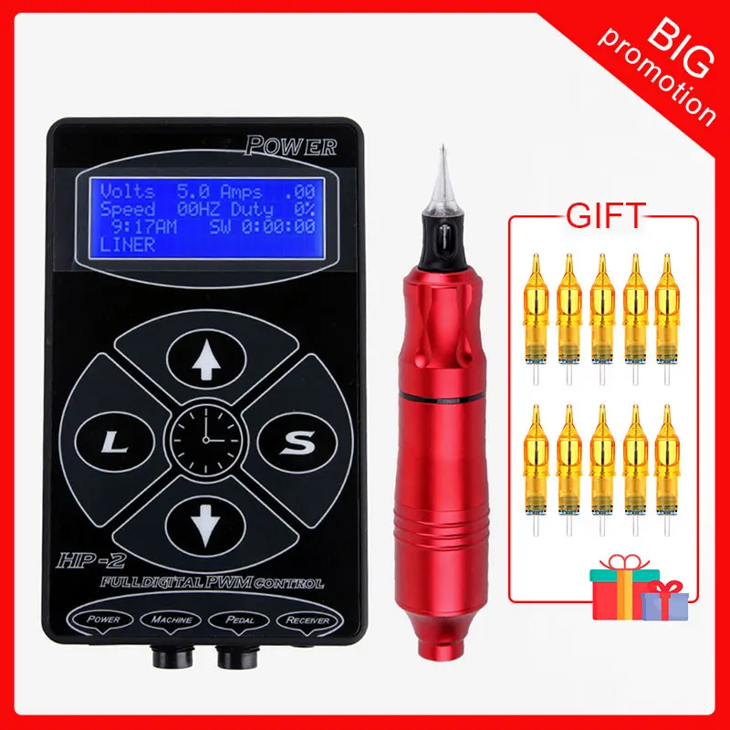 Профессиональный источник питания для татуировок HP 2 цифровой двойной ЖК дисплей