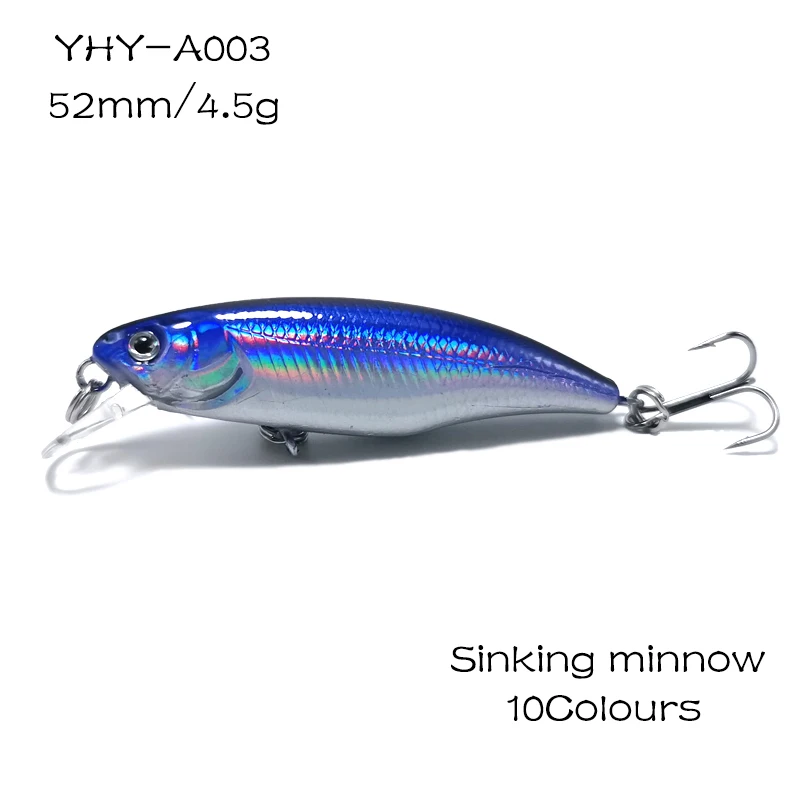 

1pc 52mm 4.5g Sinking Minnow Japanese Style Fishing Lures Hard Bait