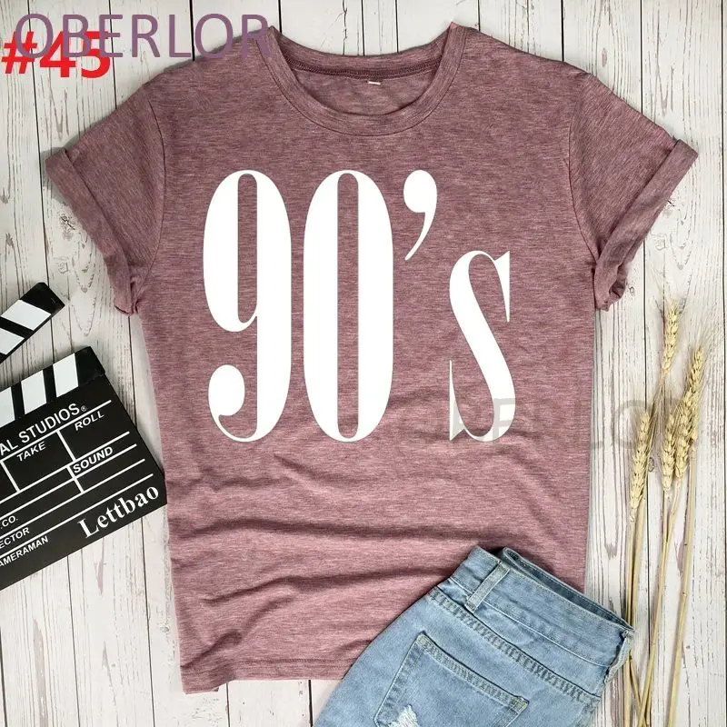

90S Letter Funny Printed Women's T-Shirt Harajuku Summer Female Top Tee For Women O Neck Short Sleeve T Shirt Hipster Tumblr