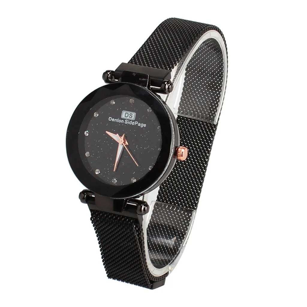 Модные Простые сетчатые часы для девочек трендовые с миланским ремешком женские