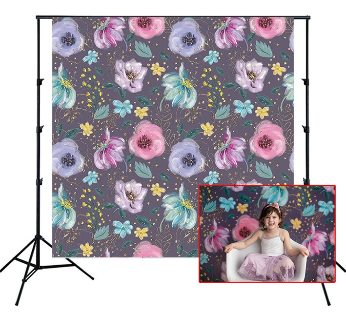 

Цветочный фон для фотосъемки Свадьба Цветочная живопись фон для фотостудии новорожденный ребенок детский Фотофон фотосессия