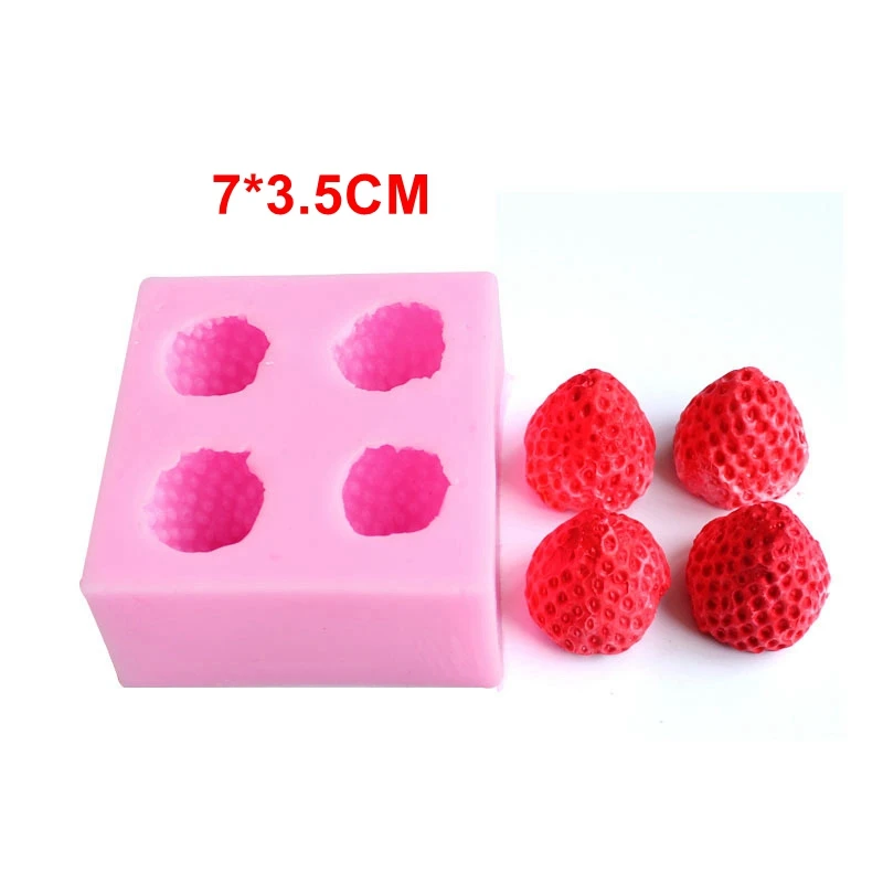 3D силиконовые формы для свечей мини клубника малина и черника помадка Мыло Свеча