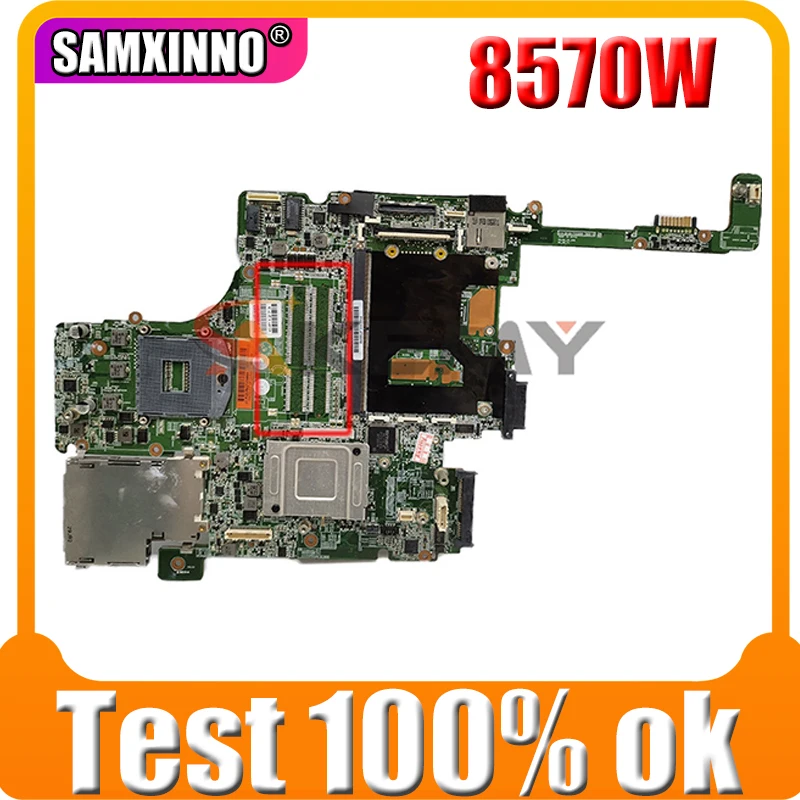 

690642-001 For HP EliteBook 8570W Laptop motherboard two memory slot SLJ8A DDR3 full test