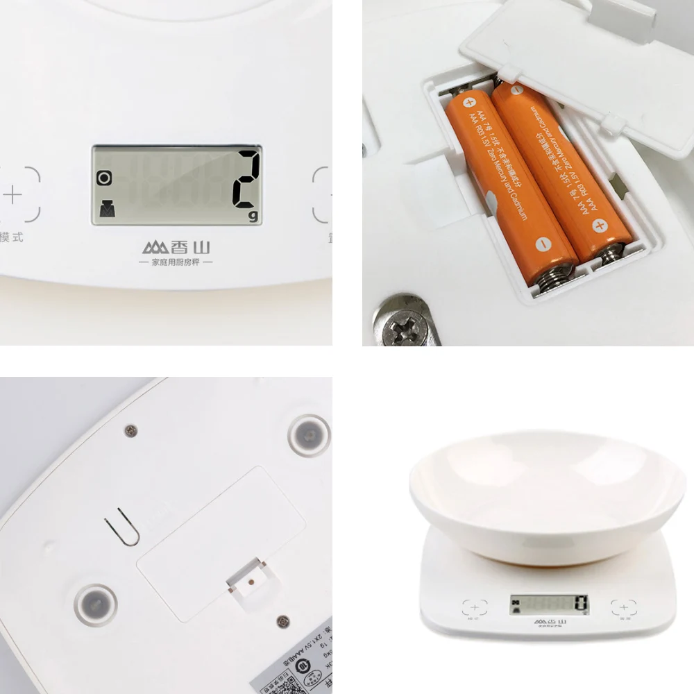 Xiaomi Xiangshan кухонные весы 2g-5 кг портативный электронный ЖК-дисплей интеллектуальный сенсорный переключатель весы съемный лоток
