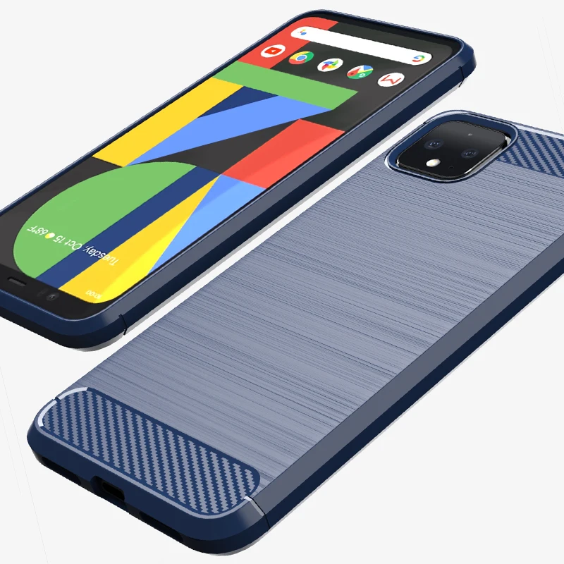 Чехол для Pixel4 XL чехол Обложка Мягкий ТПУ силиконовый бампер из углеродного
