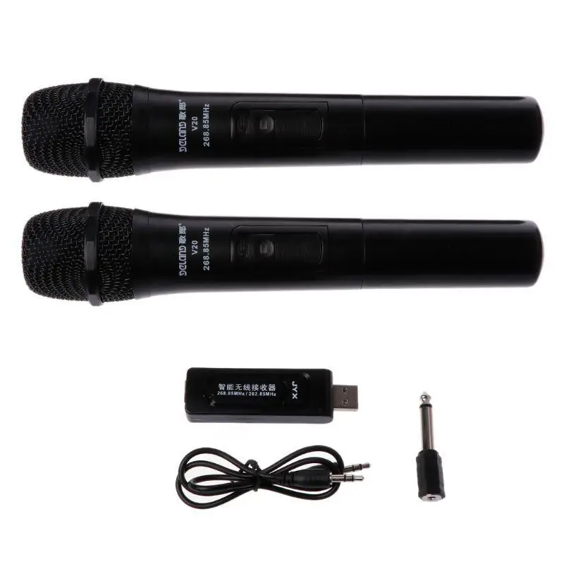 Беспроводной микрофон BEESCLOVER UHF USB 3 5 мм 6 35 Мегафон ручной с приемником для караоке