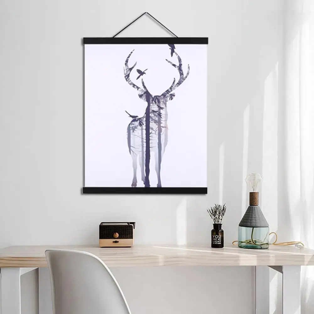 Магнитный постер рамка с изображением деревянной стены фото подвес для картин