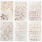 Красочные стикеры 3D на ногти Nail Art Переводные снежинки дизайн золото наклейка Дизайн ногтей Стикеры инструменты XF6231