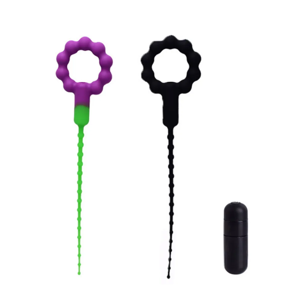 Мужские Силиконовые уретры вибратор лошадь стимуляция глаз жезл для мастурбации