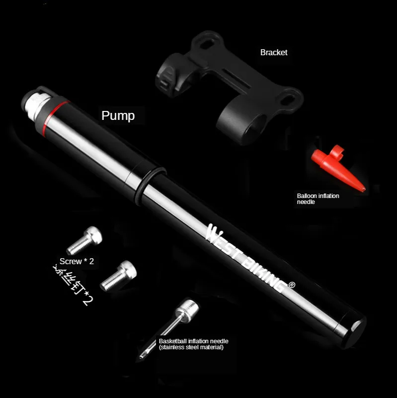 Насос для шин из алюминиевого сплава портативный высокоточный воздушный