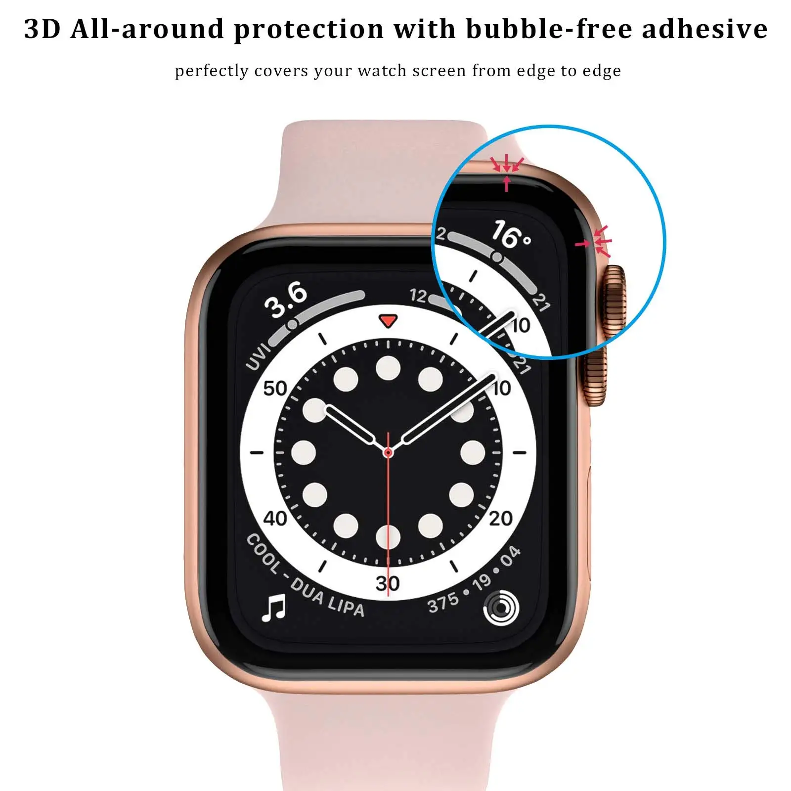 Мягкое стекло для Apple Watch 6 5 4 se 44 мм 40 iWatch серии 3 42 38 9D HD (не закаленное) пленка