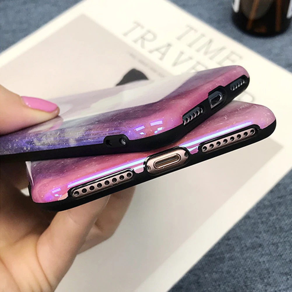 Gradient Diamond Soft TPU Case For iPhone XS MAX XR X 8 7 6 6S Plus Glitter Crystal Sky Star Back Cover Coque Huawei P30 Pro |