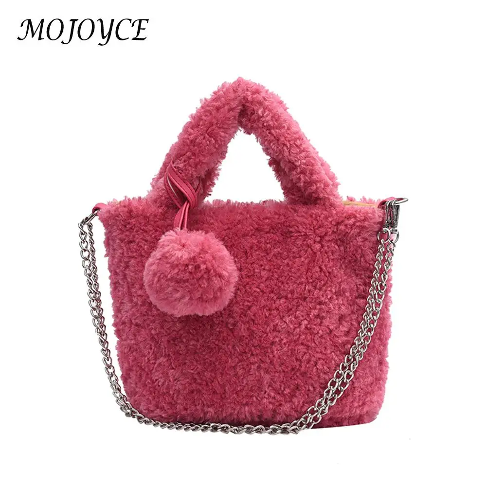 

Women Shoulder Bag Niche Fashionable Handbag Plush Material Shoulder Messenger Bag Fashionable Ladies Decorations
