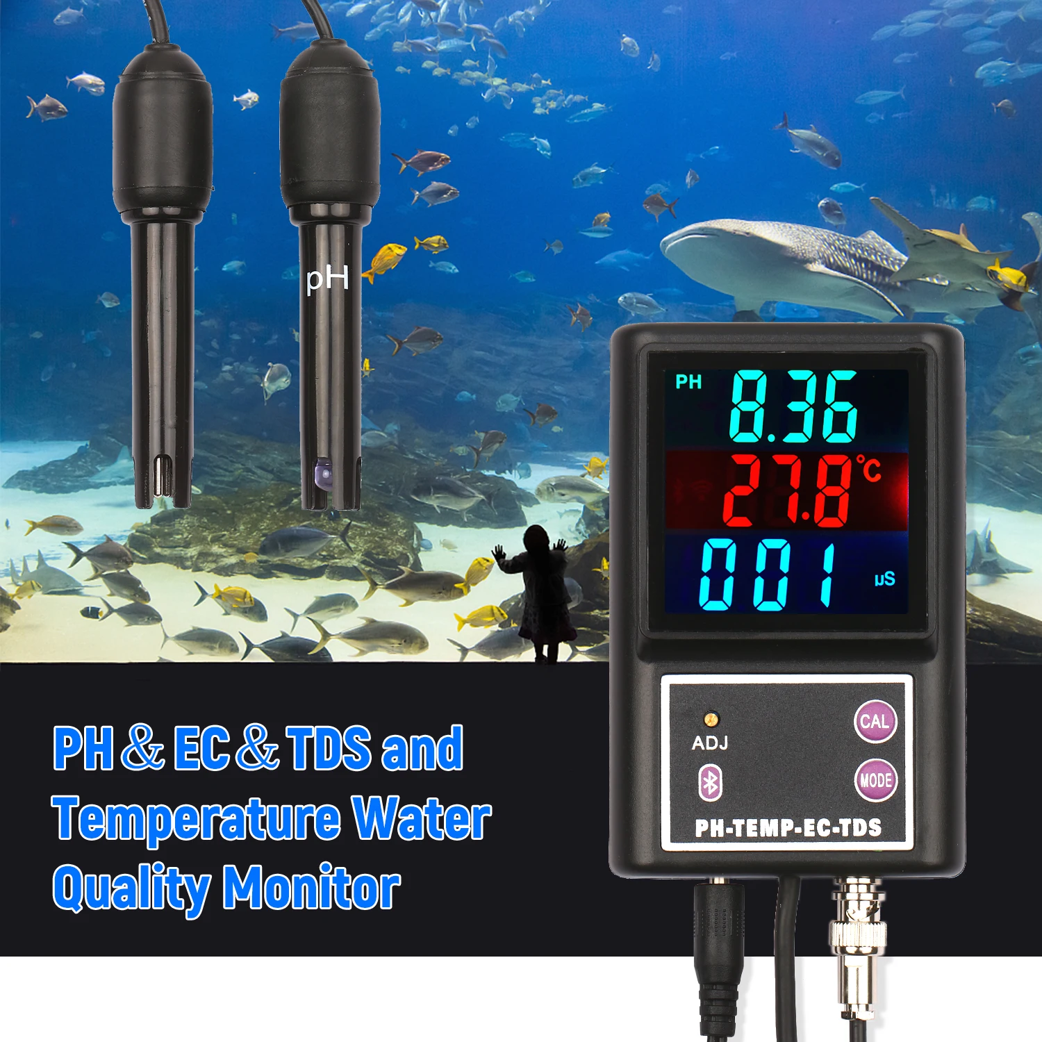 

Multi-parameter monitor for PH/EC/TDS/Temperature Water Quality fro the Needs of Growers in Greenhouses Hydroponic Applications