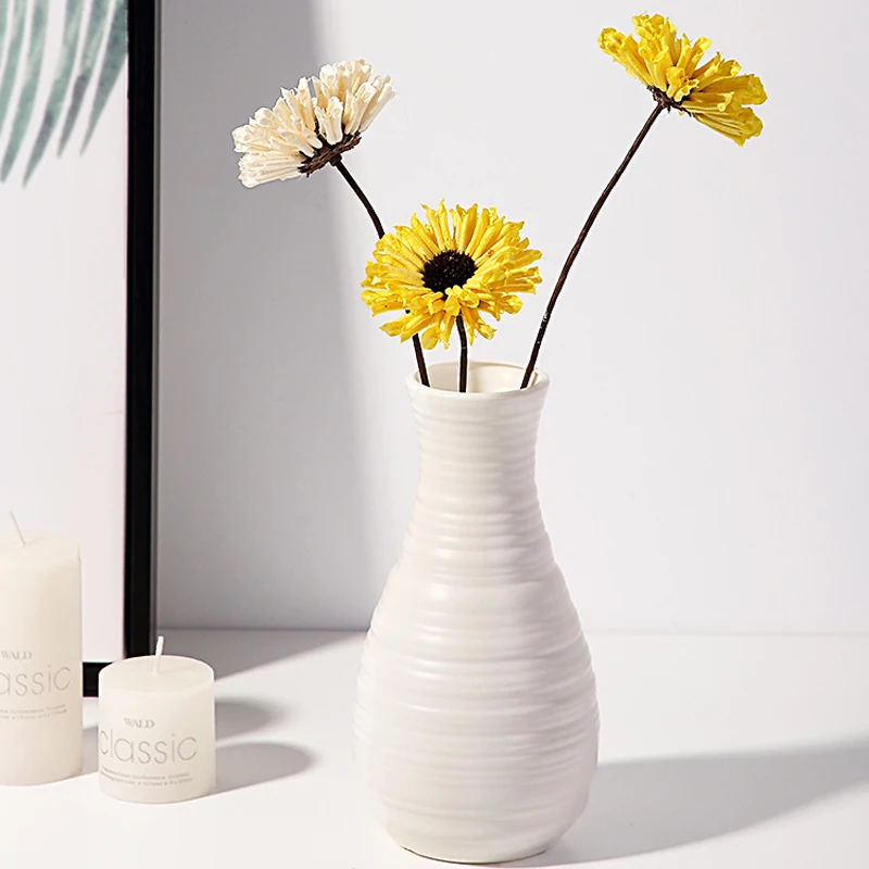 Скандинавские вазы декоративные для дома Имитация керамической пластиковые
