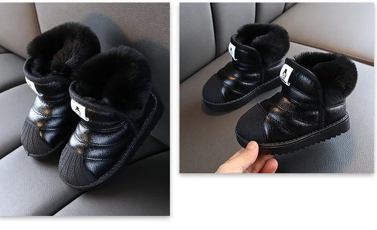 Новинка года; детская зимняя зимние сапоги для детей Детская кроватка Bebe для мальчиков и девочек, супер Утепленная одежда для детей ясельного возраста анти-скольжения Водонепроницаемый детские ботинки