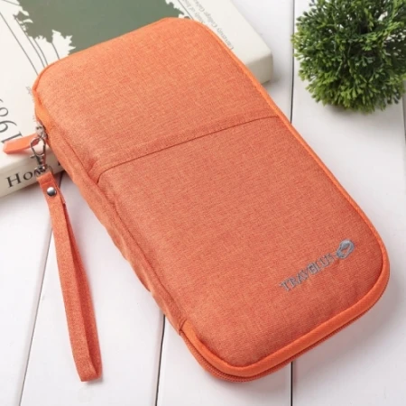 Orange Ms. Мужская многофункциональная дорожная посылка для паспорта, держатель для паспорта, пакет для карт, ID файл, мульти-карта, сумка для хранения, клатч - Цвет: Orange