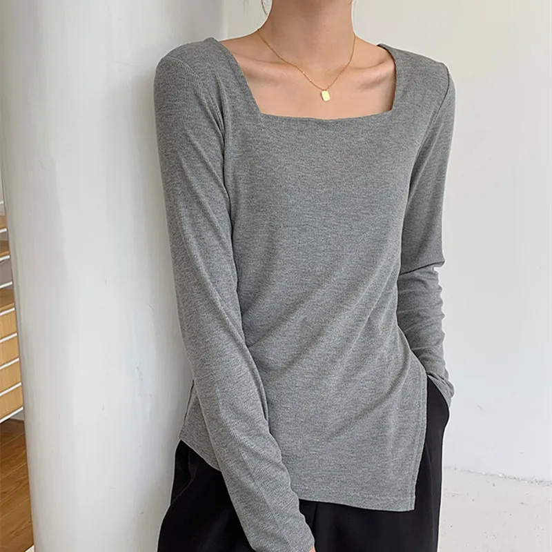 Футболка Alien Kitty Женская с квадратным вырезом модный однотонный Повседневный