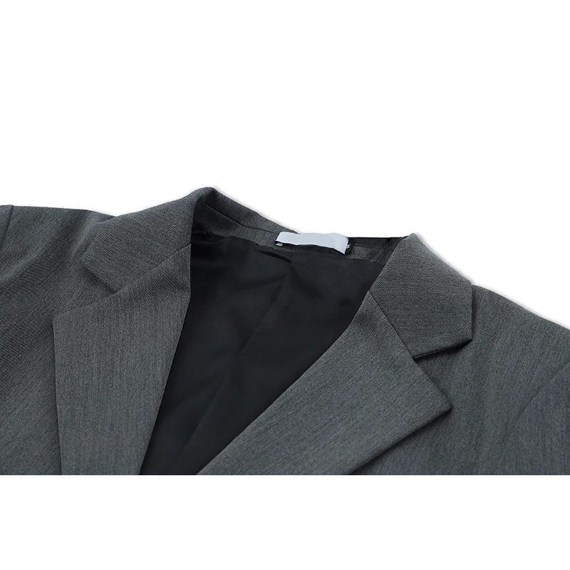 Женский блейзер с отложным воротником повседневный свободный однобортный жакет