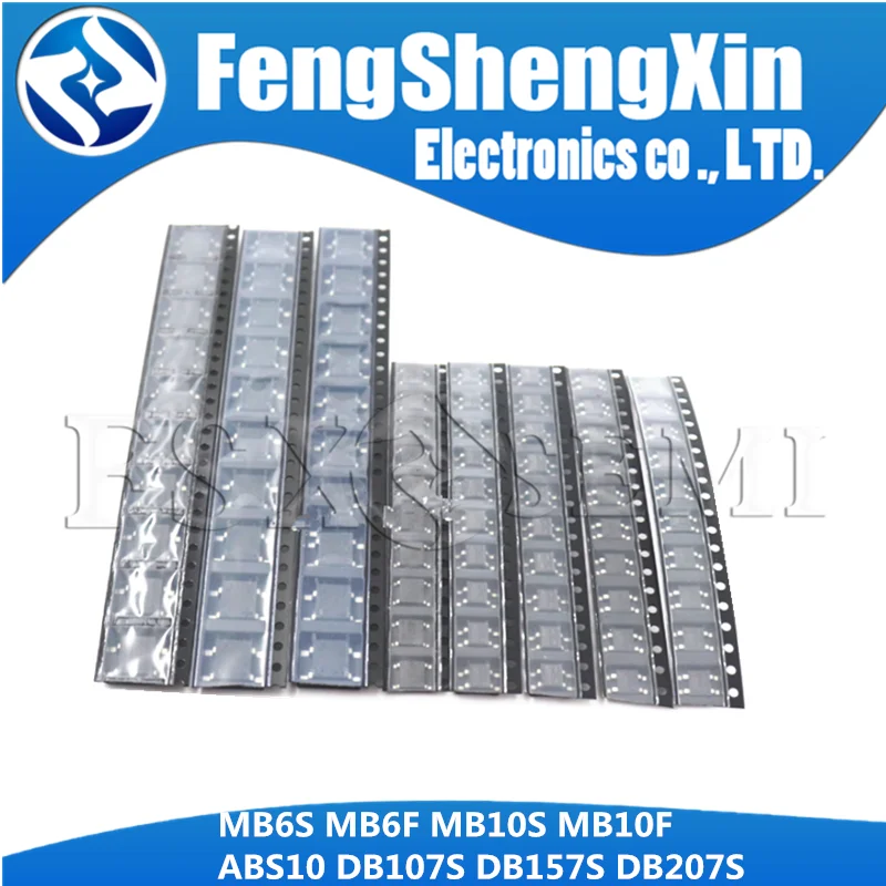 8 значений * 10 шт. = 80 MB6S MB6F MB10S MB10F ABS10 DB107S DB157S DB207S мостовой выпрямитель в