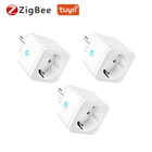 Смарт-розетка Tuya ZigBee, 16 А, 110- 250 В, работает с Alexa и Google Home