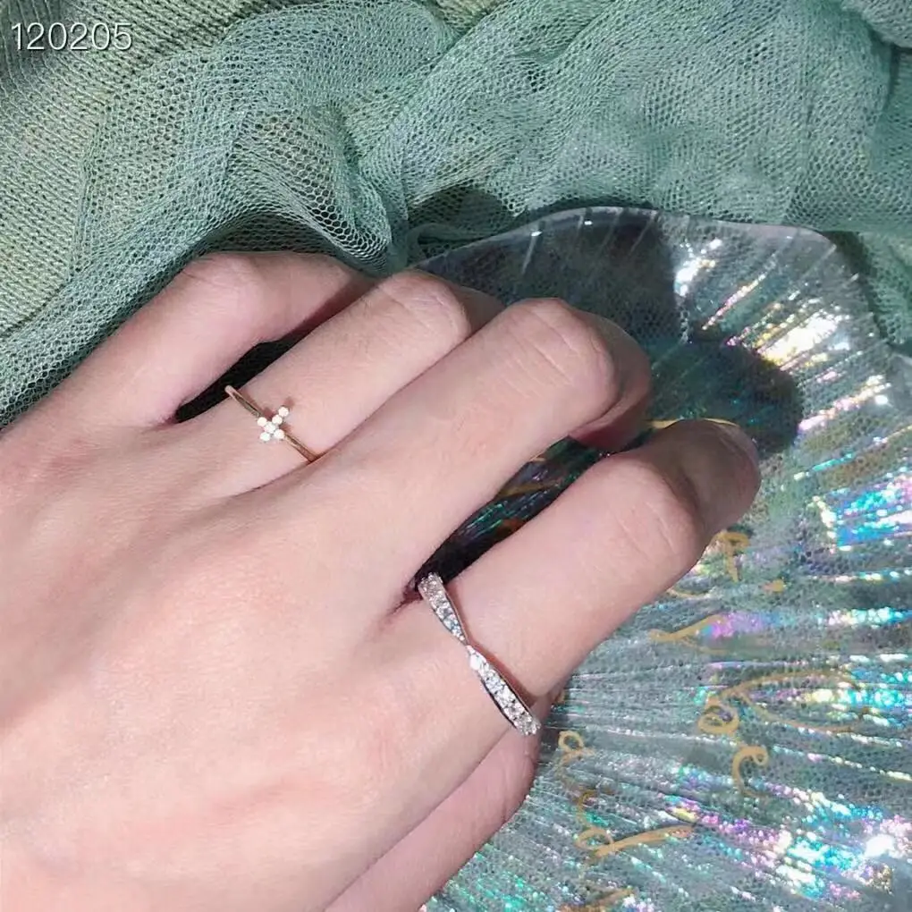 

TR1384 925 пробы Серебряное кольцо, облегающее кольцо с белым кубическим цирконием, женские кольца, ювелирные изделия