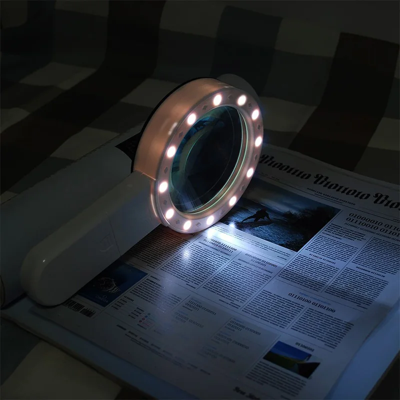 Magnifying Glass 20X Large Magnifier with Light LED Illuminated Handheld Premium High Power for Reading Book | Измерительные