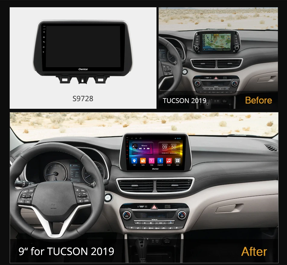 Автомобильное радио Ownice 6G + 128G DVD мультимедийное воспроизведение для Hyundai TUCSON 2019 4G