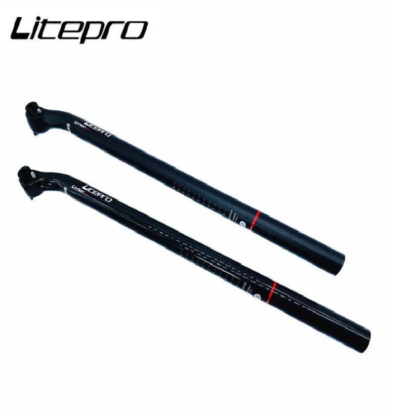 

Litepro Seat Post Folding Bicycle Carbon Fiber 33.9*580MM Seat Tube Ultralight Cycling Parts