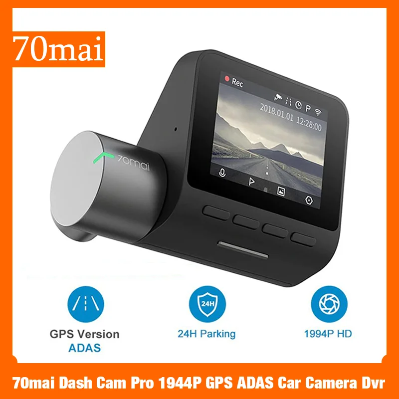 Видеорегистратор 70mai Dash Cam Pro 1944P GPS ADAS Wi Fi голосовое управление 24 часовой