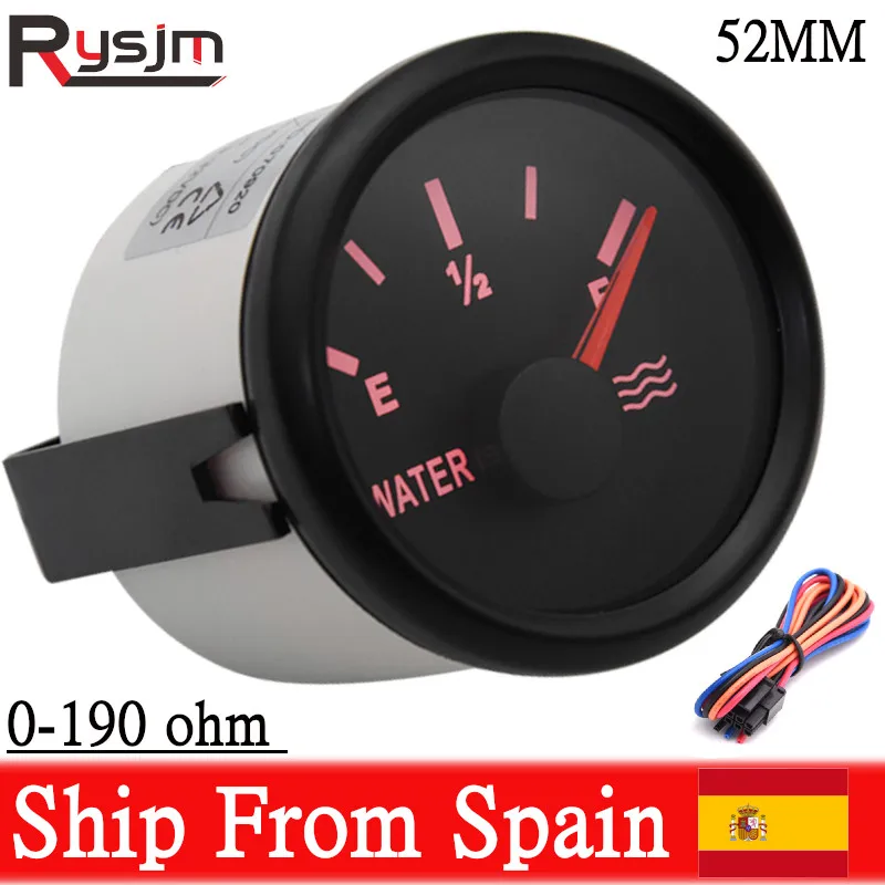 Горячая Распродажа 52 мм Цифровой измеритель уровня воды Датчик датчик топлива 0