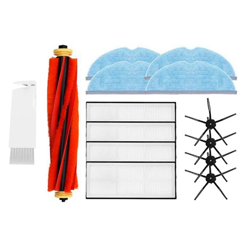 

Запчасти для робота-пылесоса Xiaomi Roborock S7 T7S, сменные детали HEPA-фильтра, основная щетка/насадка на швабру, боковая щетка