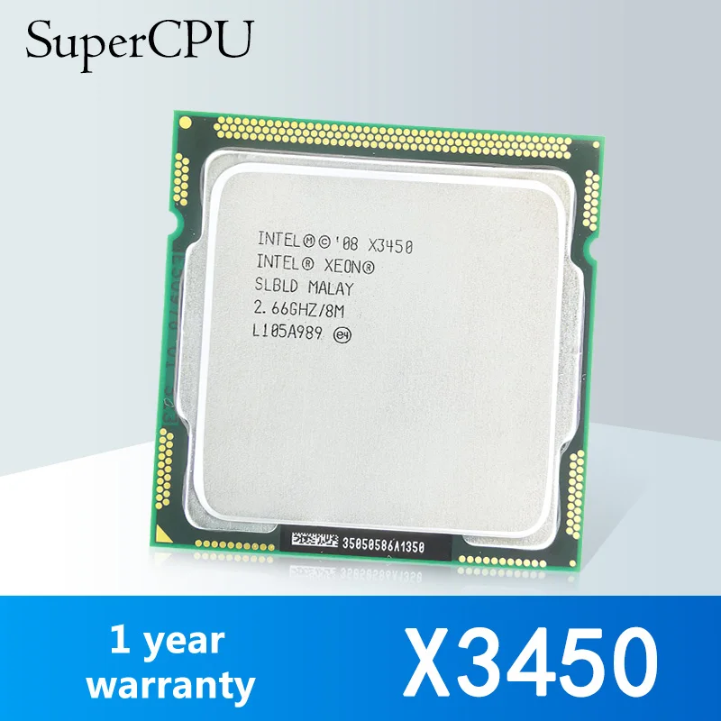 Серверный процессор Intel XEON X3450 2 67 ГГц четырехъядерный ЦПУ L3 8M 95 Вт LGA 1156 Рабочий