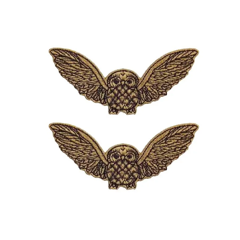 

20pcs/lot 4.5x10CM Sewn Embroidery Patches Gold Eagle Animal Shirt Clothing Decoration Sewing Accessories Diy Applique