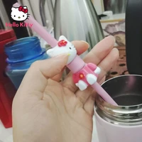 hello kitty fashion cute retractable curved cartoon pink drinking drink creative disposable straw hose