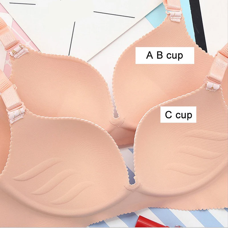 

Women Fashion Floral Push Up Seamless Bra Sexy Lingerie Flower Print Gathered Bras One-Piece Underwear New