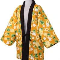 winter japanese warm cotton padded kimono cardigan kimono style hanten loose outterwear haori coat home clothes w036